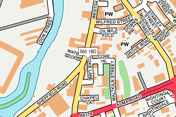 S60 1BD map - OS OpenMap – Local (Ordnance Survey) S60 1BD map - OS OpenMap – Local (Ordnance Survey)