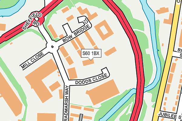S60 1BX map - OS OpenMap – Local (Ordnance Survey) S60 1BX map - OS OpenMap – Local (Ordnance Survey)