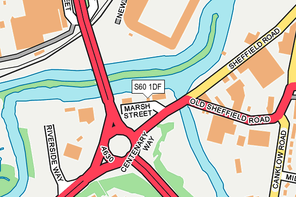 S60 1DF map - OS OpenMap – Local (Ordnance Survey) S60 1DF map - OS OpenMap – Local (Ordnance Survey)