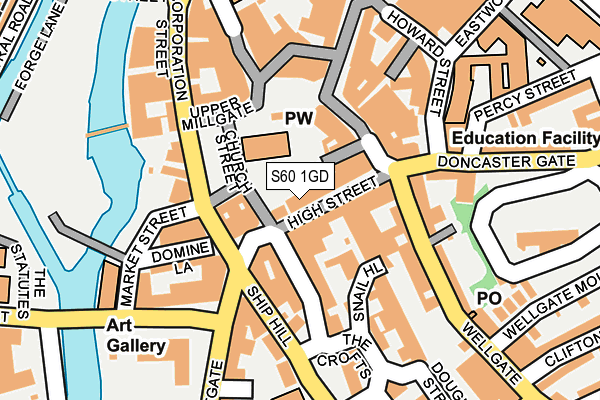 S60 1GD map - OS OpenMap – Local (Ordnance Survey) S60 1GD map - OS OpenMap – Local (Ordnance Survey)