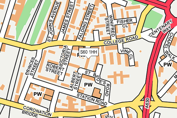 S60 1HH map - OS OpenMap – Local (Ordnance Survey) S60 1HH map - OS OpenMap – Local (Ordnance Survey)