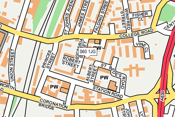 S60 1JG map - OS OpenMap – Local (Ordnance Survey) S60 1JG map - OS OpenMap – Local (Ordnance Survey)