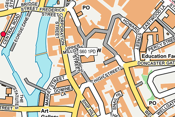 S60 1PD map - OS OpenMap – Local (Ordnance Survey) S60 1PD map - OS OpenMap – Local (Ordnance Survey)