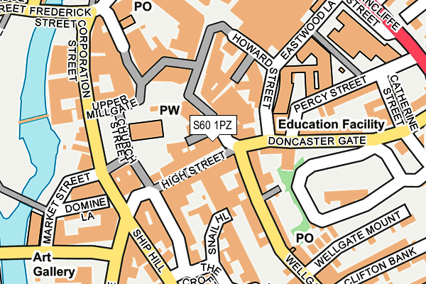 S60 1PZ map - OS OpenMap – Local (Ordnance Survey) S60 1PZ map - OS OpenMap – Local (Ordnance Survey)