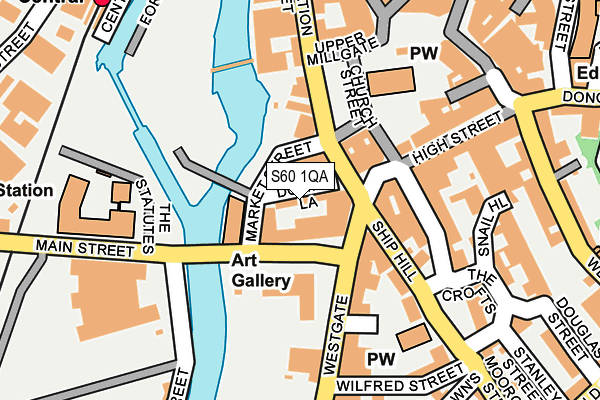 S60 1QA map - OS OpenMap – Local (Ordnance Survey) S60 1QA map - OS OpenMap – Local (Ordnance Survey)