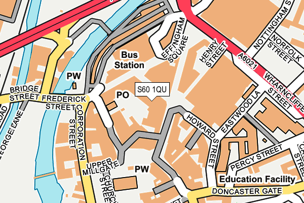 S60 1QU map - OS OpenMap – Local (Ordnance Survey) S60 1QU map - OS OpenMap – Local (Ordnance Survey)
