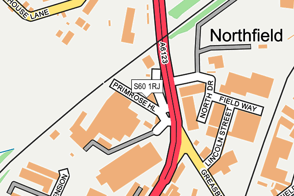 S60 1RJ map - OS OpenMap – Local (Ordnance Survey) S60 1RJ map - OS OpenMap – Local (Ordnance Survey)