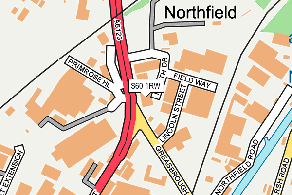 S60 1RW map - OS OpenMap – Local (Ordnance Survey) S60 1RW map - OS OpenMap – Local (Ordnance Survey)