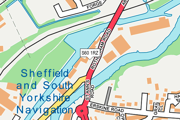 S60 1RZ map - OS OpenMap – Local (Ordnance Survey) S60 1RZ map - OS OpenMap – Local (Ordnance Survey)