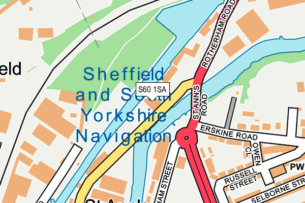 S60 1SA map - OS OpenMap – Local (Ordnance Survey) S60 1SA map - OS OpenMap – Local (Ordnance Survey)