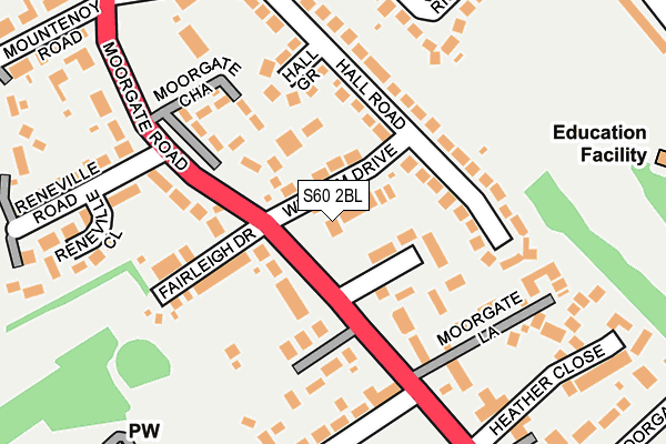 S60 2BL map - OS OpenMap – Local (Ordnance Survey) S60 2BL map - OS OpenMap – Local (Ordnance Survey)
