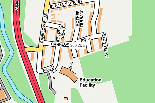S60 2DE map - OS OpenMap – Local (Ordnance Survey)
