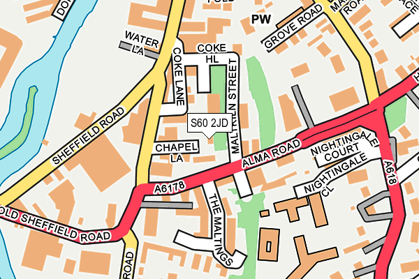 S60 2JD map - OS OpenMap – Local (Ordnance Survey) S60 2JD map - OS OpenMap – Local (Ordnance Survey)
