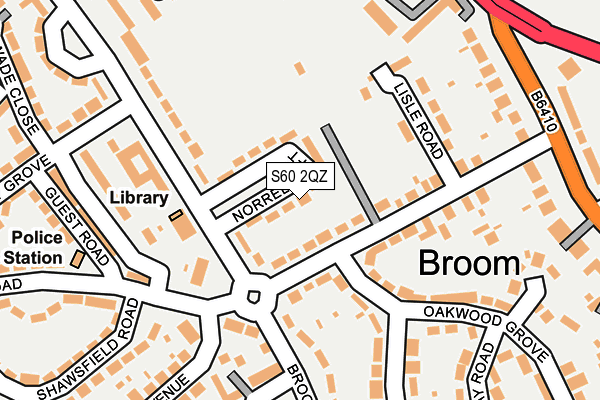 S60 2QZ map - OS OpenMap – Local (Ordnance Survey)