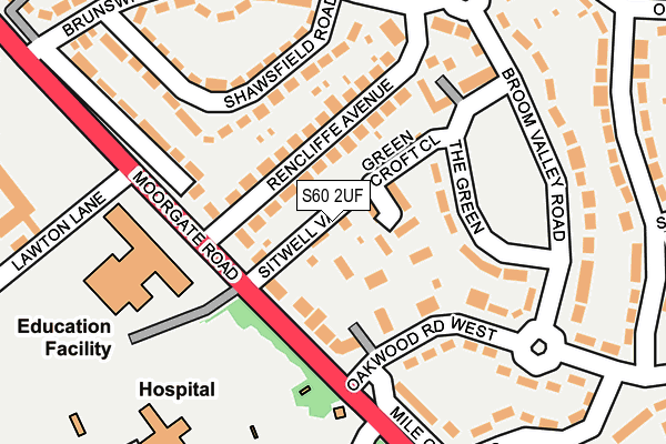 S60 2UF map - OS OpenMap – Local (Ordnance Survey) S60 2UF map - OS OpenMap – Local (Ordnance Survey)