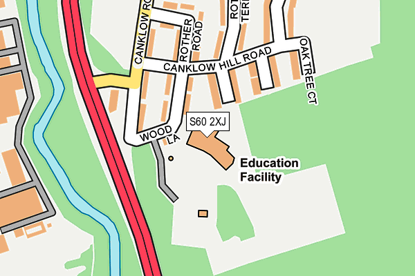 S60 2XJ map - OS OpenMap – Local (Ordnance Survey)