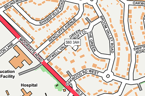 S60 3AH map - OS OpenMap – Local (Ordnance Survey) S60 3AH map - OS OpenMap – Local (Ordnance Survey)