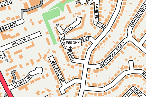 S60 3HX map - OS OpenMap – Local (Ordnance Survey) S60 3HX map - OS OpenMap – Local (Ordnance Survey)
