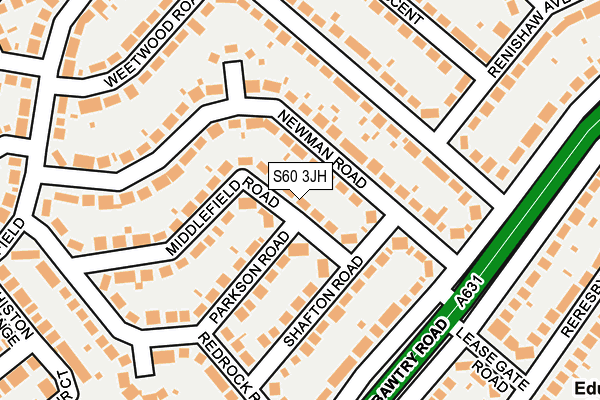 S60 3JH map - OS OpenMap – Local (Ordnance Survey) S60 3JH map - OS OpenMap – Local (Ordnance Survey)