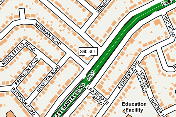 S60 3LT map - OS OpenMap – Local (Ordnance Survey) S60 3LT map - OS OpenMap – Local (Ordnance Survey)