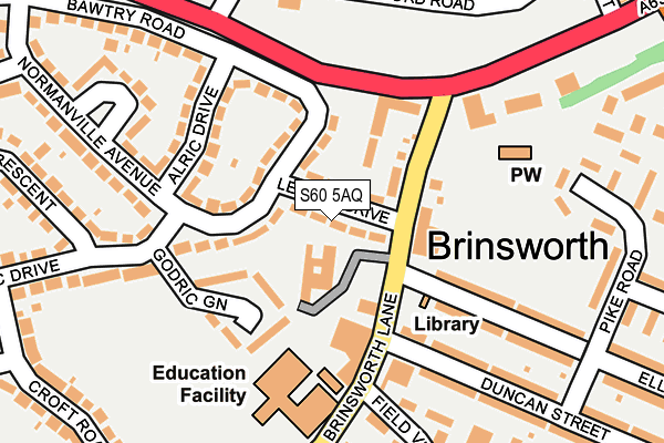 S60 5AQ map - OS OpenMap – Local (Ordnance Survey) S60 5AQ map - OS OpenMap – Local (Ordnance Survey)