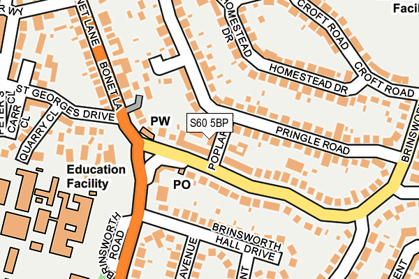 S60 5BP map - OS OpenMap – Local (Ordnance Survey) S60 5BP map - OS OpenMap – Local (Ordnance Survey)