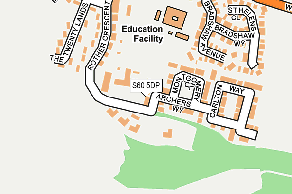 S60 5DP map - OS OpenMap – Local (Ordnance Survey) S60 5DP map - OS OpenMap – Local (Ordnance Survey)