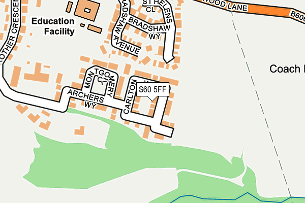 S60 5FF map - OS OpenMap – Local (Ordnance Survey) S60 5FF map - OS OpenMap – Local (Ordnance Survey)