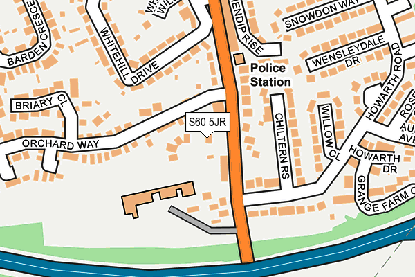 S60 5JR map - OS OpenMap – Local (Ordnance Survey)