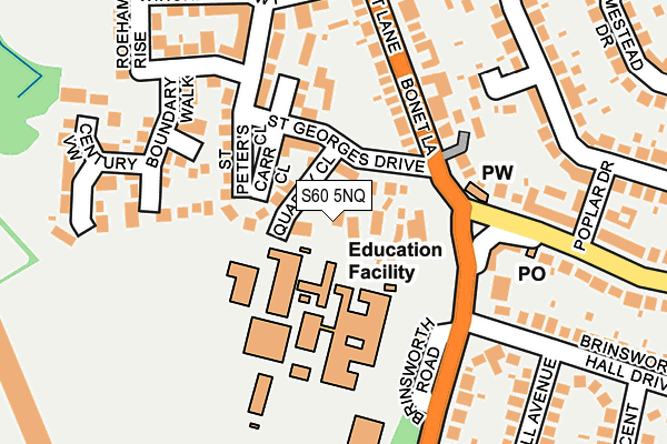 S60 5NQ map - OS OpenMap – Local (Ordnance Survey) S60 5NQ map - OS OpenMap – Local (Ordnance Survey)