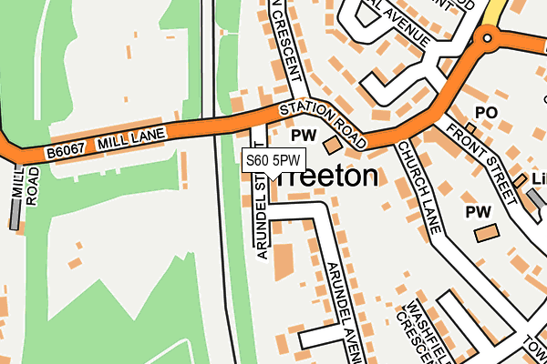 S60 5PW map - OS OpenMap – Local (Ordnance Survey) S60 5PW map - OS OpenMap – Local (Ordnance Survey)