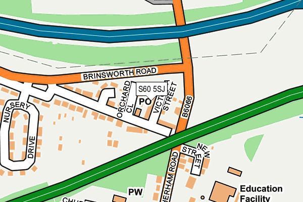 S60 5SJ map - OS OpenMap – Local (Ordnance Survey) S60 5SJ map - OS OpenMap – Local (Ordnance Survey)
