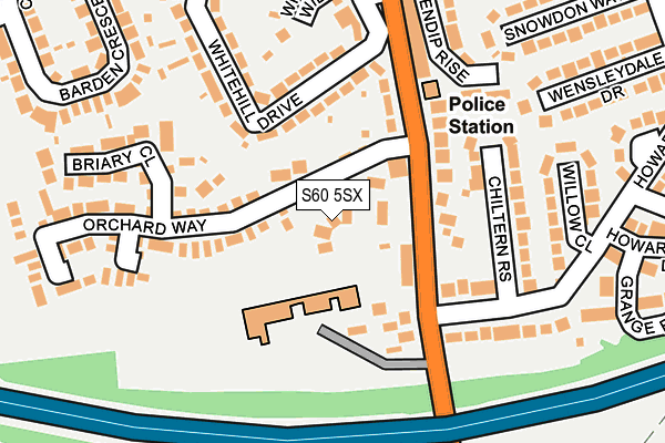 S60 5SX map - OS OpenMap – Local (Ordnance Survey) S60 5SX map - OS OpenMap – Local (Ordnance Survey)