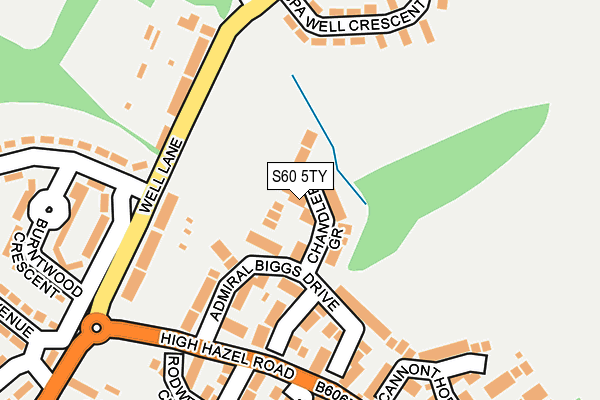 S60 5TY map - OS OpenMap – Local (Ordnance Survey) S60 5TY map - OS OpenMap – Local (Ordnance Survey)