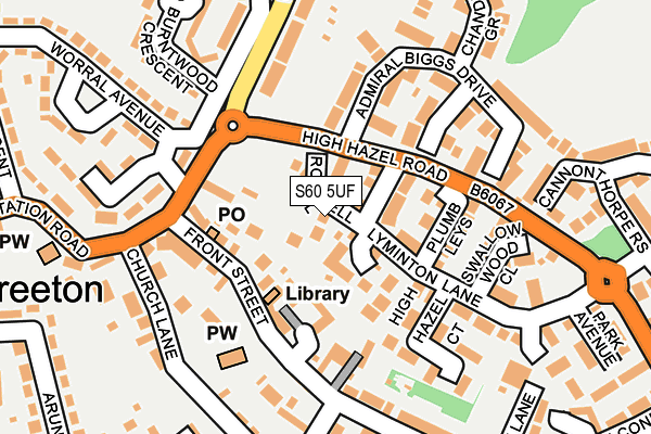 S60 5UF map - OS OpenMap – Local (Ordnance Survey) S60 5UF map - OS OpenMap – Local (Ordnance Survey)