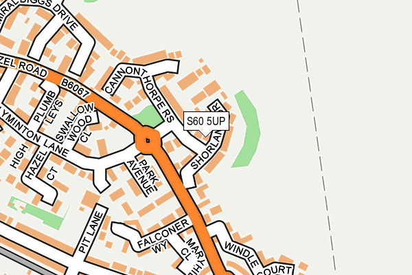 S60 5UP map - OS OpenMap – Local (Ordnance Survey)