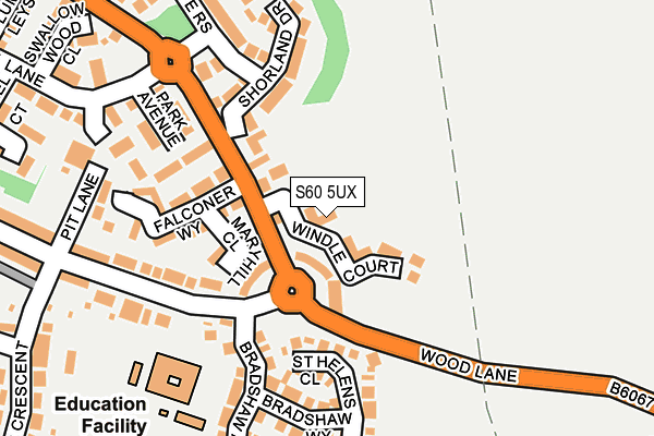 S60 5UX map - OS OpenMap – Local (Ordnance Survey) S60 5UX map - OS OpenMap – Local (Ordnance Survey)