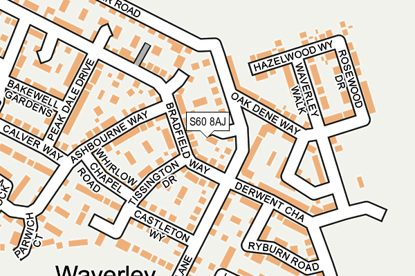 S60 8AJ map - OS OpenMap – Local (Ordnance Survey) S60 8AJ map - OS OpenMap – Local (Ordnance Survey)