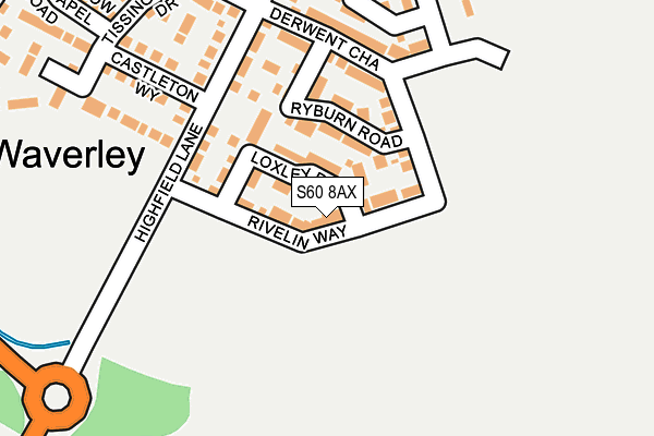 S60 8AX map - OS OpenMap – Local (Ordnance Survey) S60 8AX map - OS OpenMap – Local (Ordnance Survey)