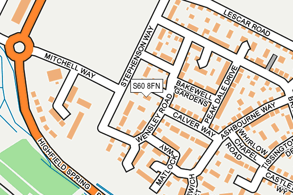 S60 8FN map - OS OpenMap – Local (Ordnance Survey) S60 8FN map - OS OpenMap – Local (Ordnance Survey)