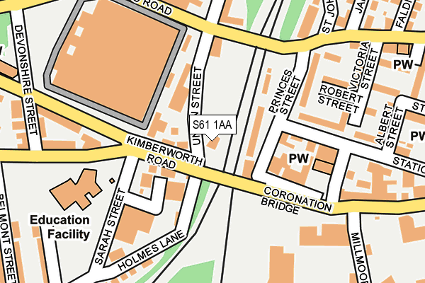 S61 1AA map - OS OpenMap – Local (Ordnance Survey) S61 1AA map - OS OpenMap – Local (Ordnance Survey)