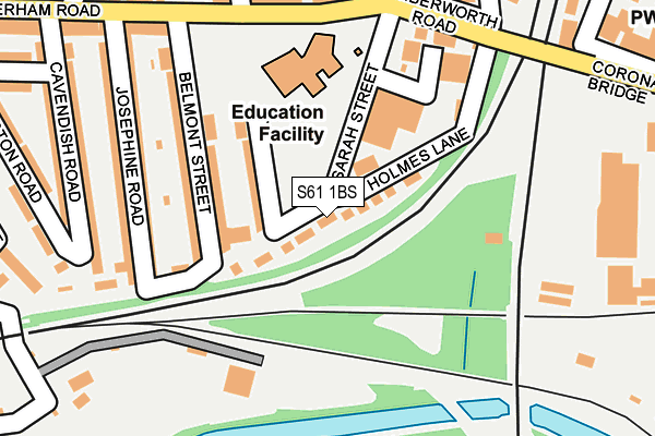 S61 1BS map - OS OpenMap – Local (Ordnance Survey) S61 1BS map - OS OpenMap – Local (Ordnance Survey)