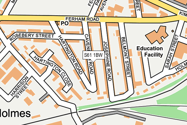 S61 1BW map - OS OpenMap – Local (Ordnance Survey) S61 1BW map - OS OpenMap – Local (Ordnance Survey)