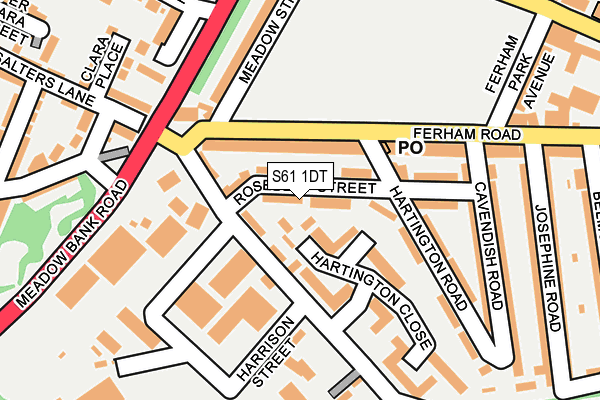 S61 1DT map - OS OpenMap – Local (Ordnance Survey) S61 1DT map - OS OpenMap – Local (Ordnance Survey)