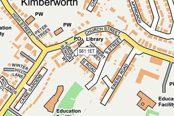 S61 1ET map - OS OpenMap – Local (Ordnance Survey) S61 1ET map - OS OpenMap – Local (Ordnance Survey)