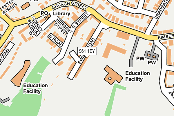 S61 1EY map - OS OpenMap – Local (Ordnance Survey) S61 1EY map - OS OpenMap – Local (Ordnance Survey)