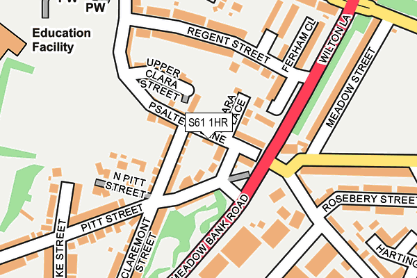 S61 1HR map - OS OpenMap – Local (Ordnance Survey) S61 1HR map - OS OpenMap – Local (Ordnance Survey)