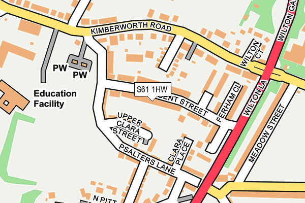 S61 1HW map - OS OpenMap – Local (Ordnance Survey) S61 1HW map - OS OpenMap – Local (Ordnance Survey)