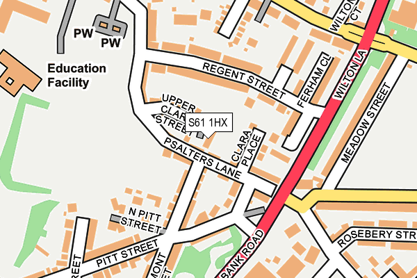 S61 1HX map - OS OpenMap – Local (Ordnance Survey) S61 1HX map - OS OpenMap – Local (Ordnance Survey)