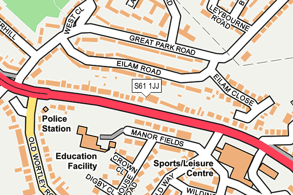 S61 1JJ map - OS OpenMap – Local (Ordnance Survey) S61 1JJ map - OS OpenMap – Local (Ordnance Survey)